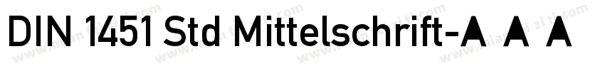 DIN 1451 Std Mittelschrift字体转换